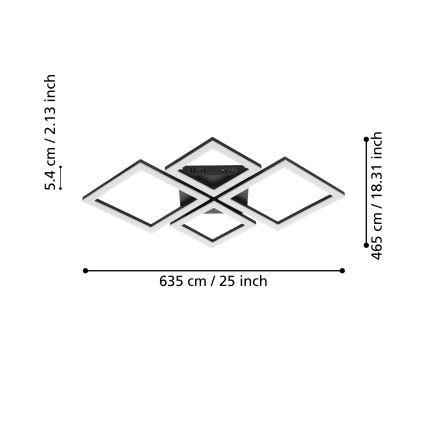 Eglo - LED dimbare plafondlamp LED/42W/230V