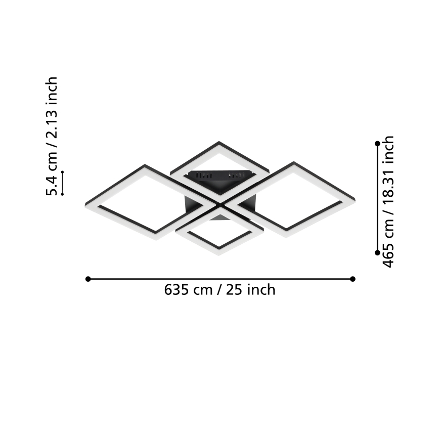 Eglo - LED dimbare plafondlamp LED/42W/230V
