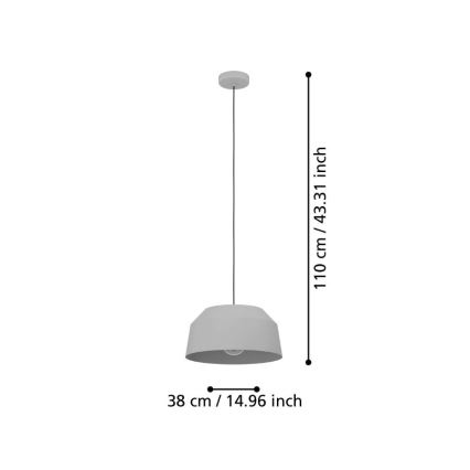 Eglo - Hanglamp aan kabel 1xE27/40W/230V Ø 38 cm