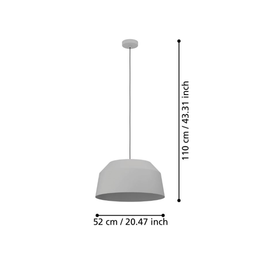 Eglo - Hanglamp aan kabel 1xE27/40W/230V Ø 52 cm