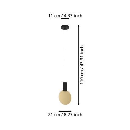 Eglo - LED Hanglamp aan een koord 1xGU10/4,5W/230V 3000K