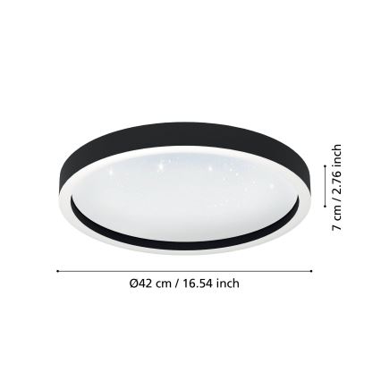 Eglo - LED RGBW Dimbare plafondlamp LED/17,8W/230V 2700-6500K