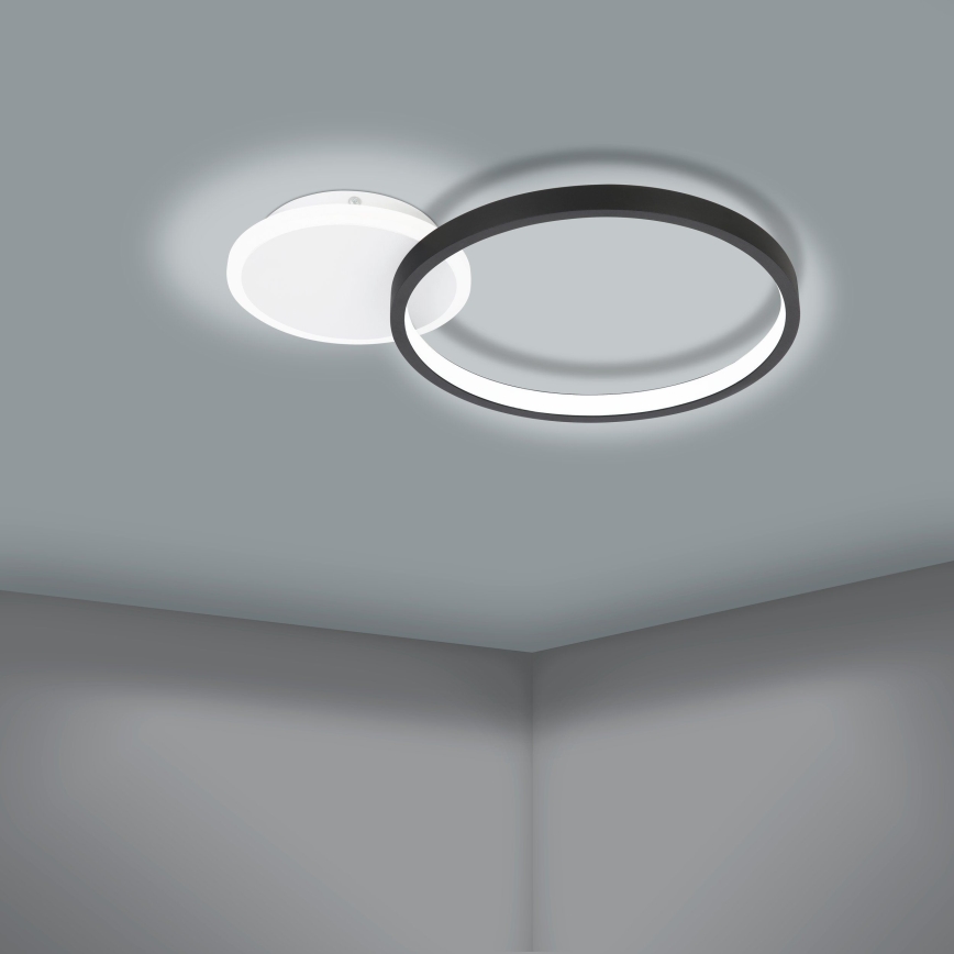 Eglo - LED Dimbare plafondlamp LED/15W/230V zwart + afstandsbediening