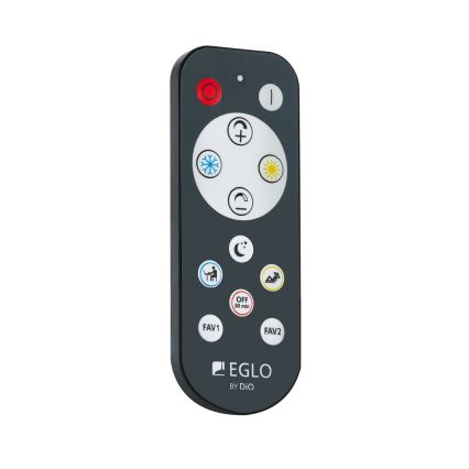 Eglo - LED Dimbare plafondlamp LED/15W/230V zwart + afstandsbediening