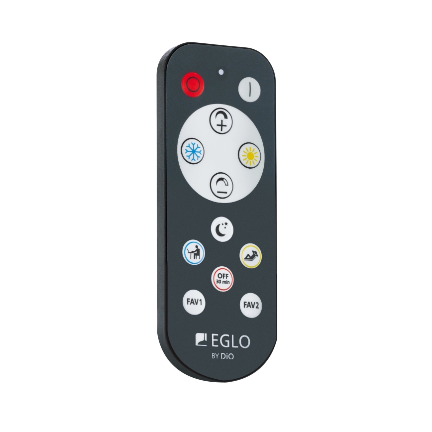 Eglo - LED Dimbare plafondlamp LED/15W/230V zwart + afstandsbediening
