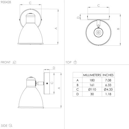 Eglo - LED Wandlamp voor buiten 1xGU10/3W/230V IP44