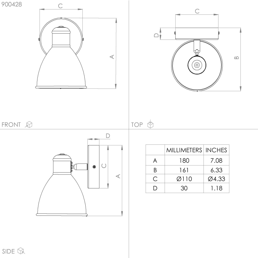 Eglo - LED Wandlamp voor buiten 1xGU10/3W/230V IP44