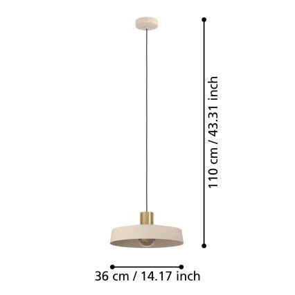 Eglo - Hanglamp aan een koord 1xE27/40W/230V