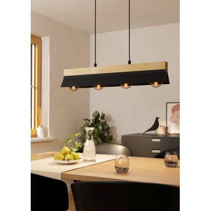 Eglo - Hanglamp aan kabel 4xE27/40W/230V