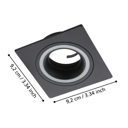 Eglo - Inbouwverlichting 1xGU10/35W/230V antraciet