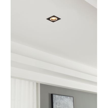 Eglo - Inbouwverlichting 1xGU10/35W/230V antraciet