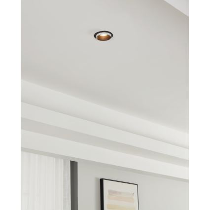 Eglo - Inbouwlamp 1xGU10/35W/230V zwart