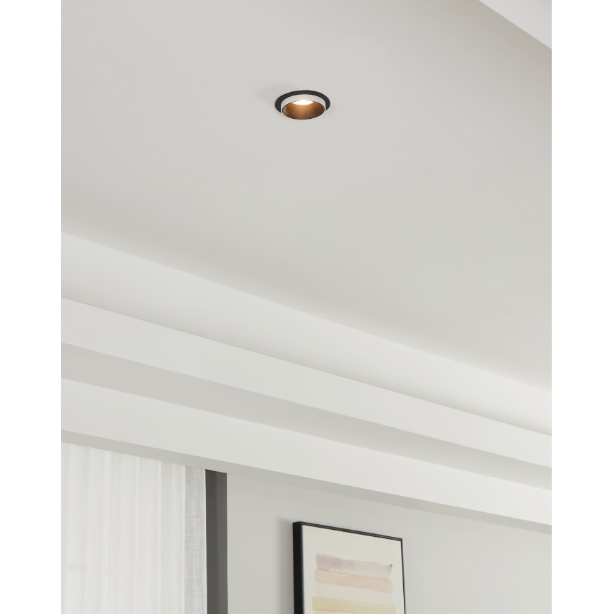 Eglo - Inbouwlamp 1xGU10/35W/230V zwart