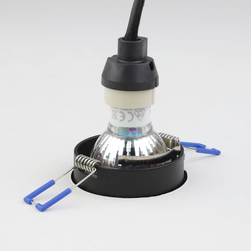 Eglo - Inbouwlamp 1xGU10/35W/230V zwart