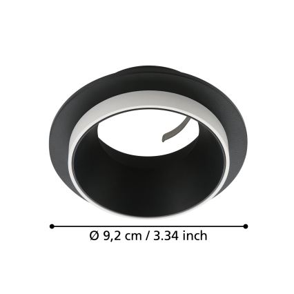 Eglo - Inbouwlamp 1xGU10/35W/230V zwart
