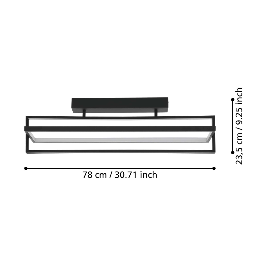 Eglo - LED Dimbare plafondlamp LED/34W/230V + afstandsbediening