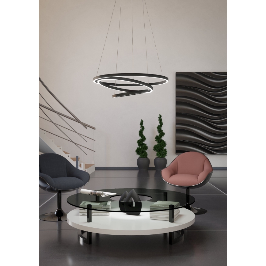 Eglo - LED dimbare kroonluchter aan snoer LED/43,2W/230V zwart