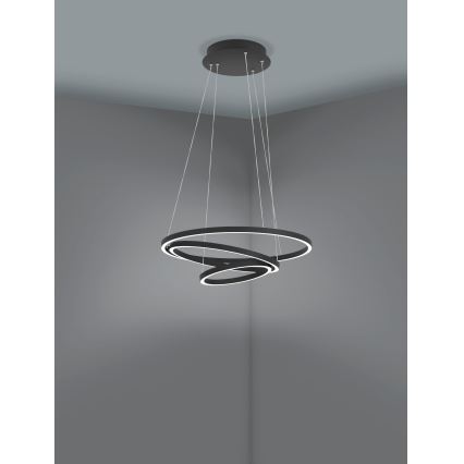 Eglo - LED dimbare kroonluchter aan snoer LED/43,2W/230V zwart