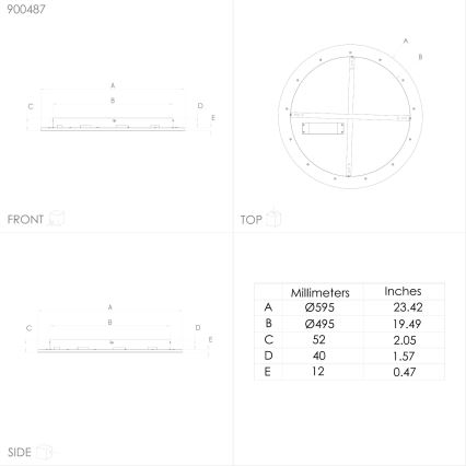 Eglo - LED RGBW Dimbare plafondlamp LED/35W/230V 2700-6500K