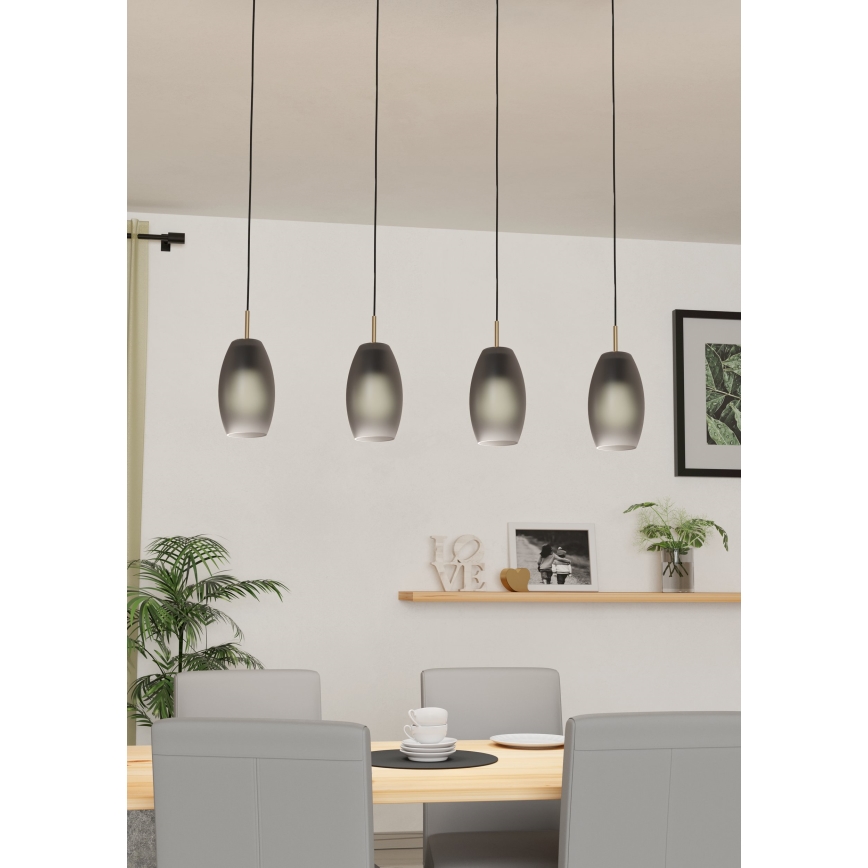 Eglo - Hanglamp aan kabel 4xE27/40W/230V