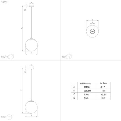 Eglo - Hanglamp aan kabel 1xE27/40W/230V