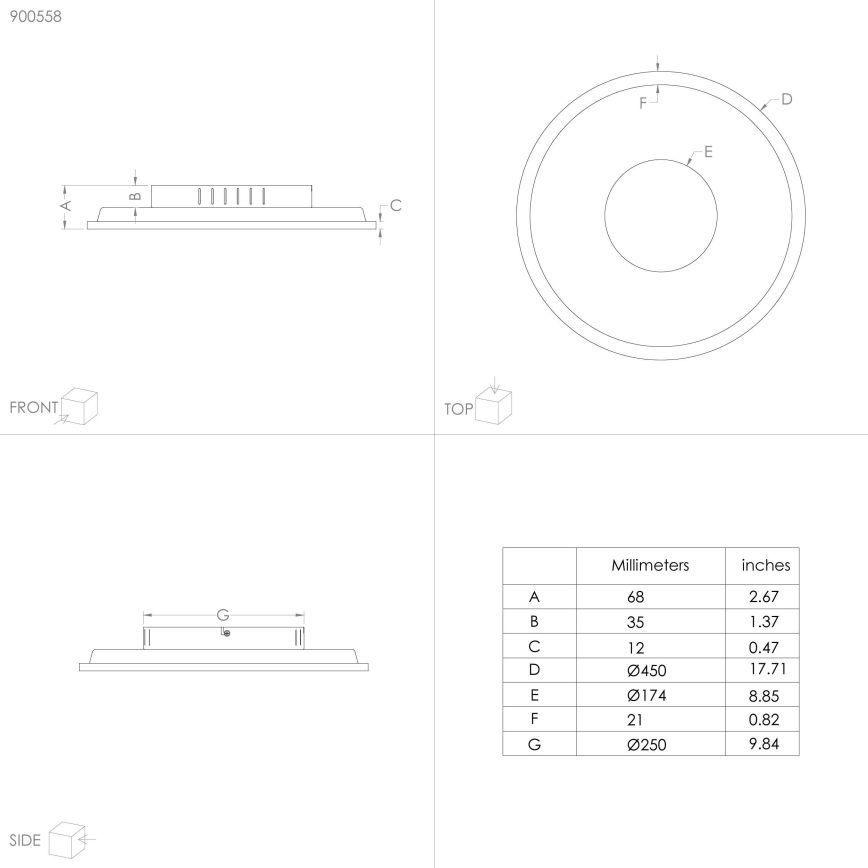 Eglo - LED Plafondlamp LED/27W/230V