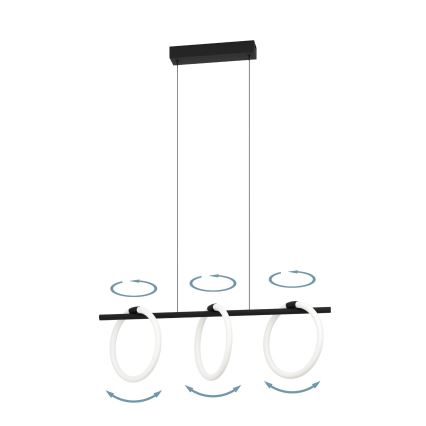 Eglo - LED hanglamp aan kabel 3xLED/9W/230V