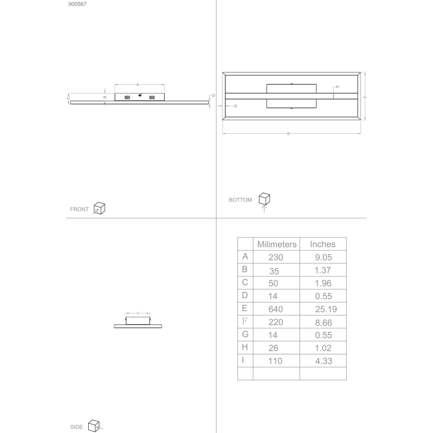 Eglo - LED RGBW Dimbare plafondlamp LED/21W/230V 3000-6500K