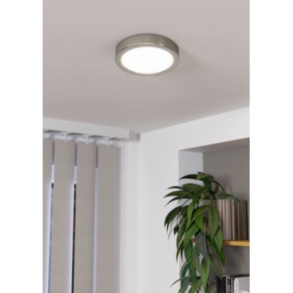Eglo - LED Dimbaar Plafondlamp LED/11W/230V Mat Chroom