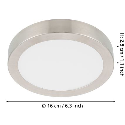 Eglo - LED Dimbaar Plafondlamp LED/11W/230V Mat Chroom