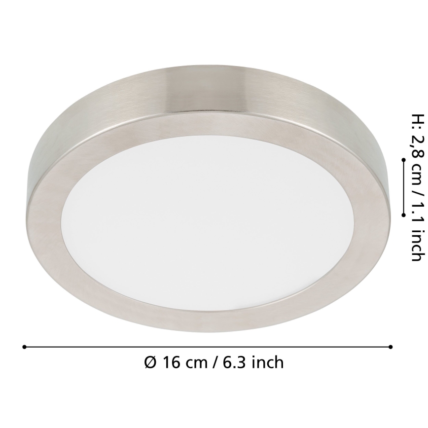 Eglo - LED Dimbaar Plafondlamp LED/11W/230V Mat Chroom