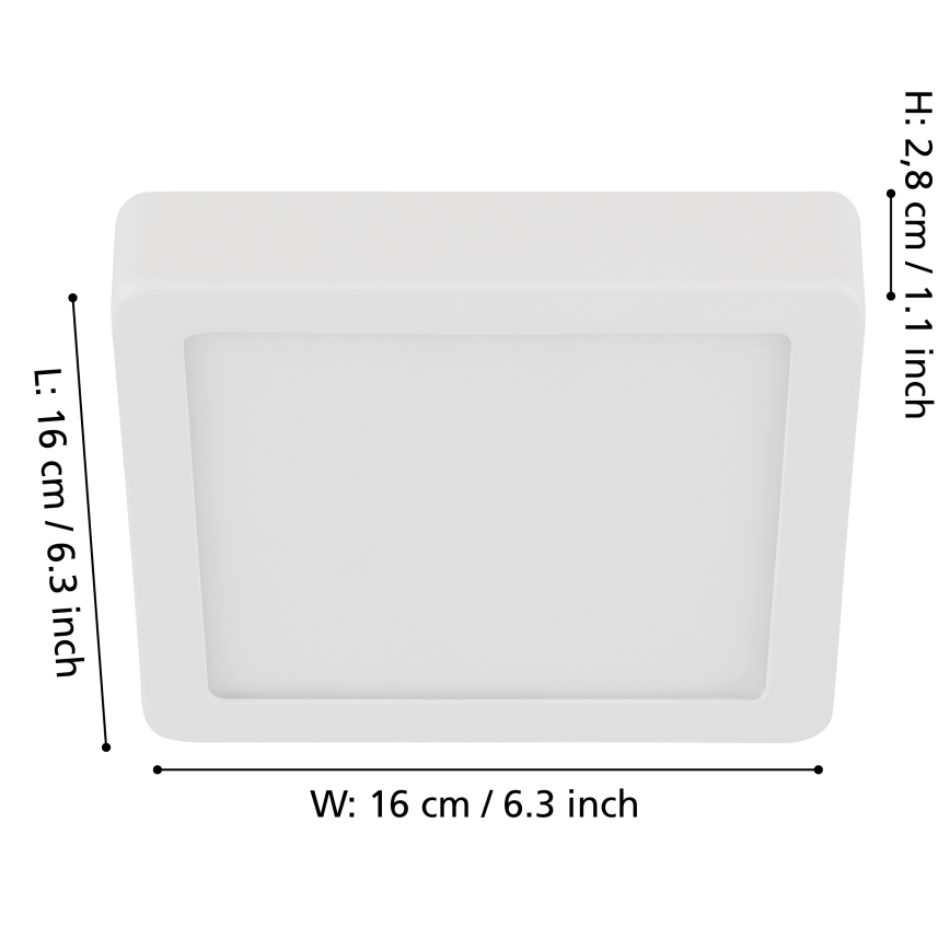 Eglo - LED Dimbaar Plafondlamp LED/11W/230V wit