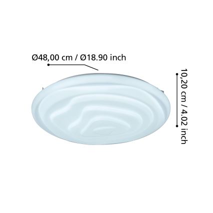 Eglo - LED dimbare plafondlamp LED/20,8W/230V 3000-6500K + afstandsbediening