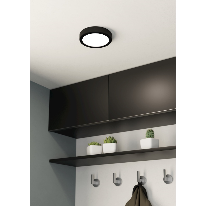 Eglo - LED Badkamerplafondlamp LED/11W/230V IP44 zwart