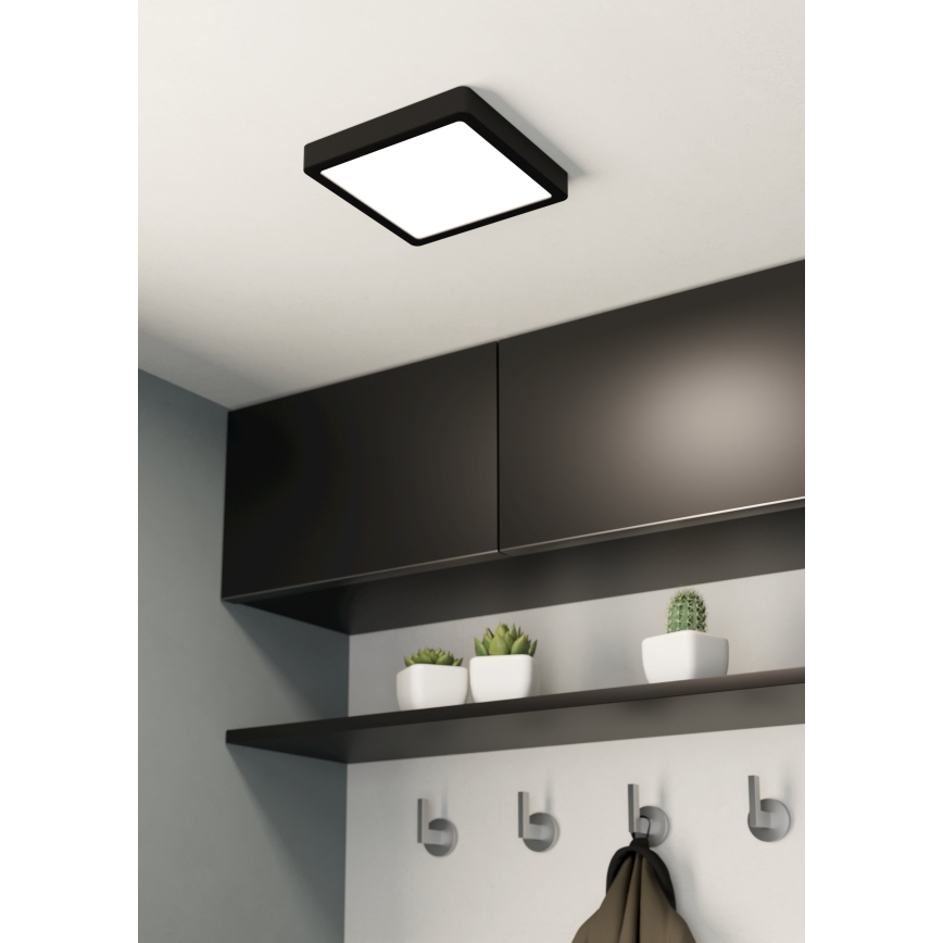 Eglo - LED Badkamerplafondlamp LED/17W/230V IP44 zwart