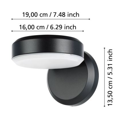 Eglo - LED Wandlamp voor buiten LED/10,8/230V IP54