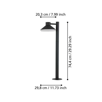 Eglo - LED Buitenlamp 1xGU10/4,6W/230V IP44