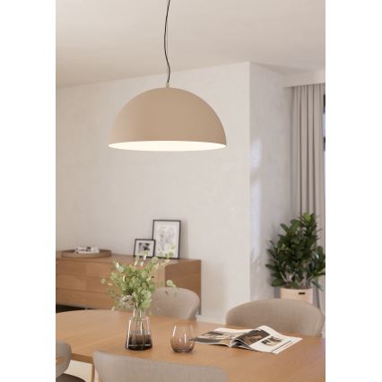 Eglo - Hanglamp aan een koord 1xE27/40W/230V beige