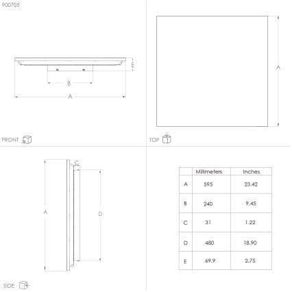 Eglo - LED Plafondlamp LED/32W/230V