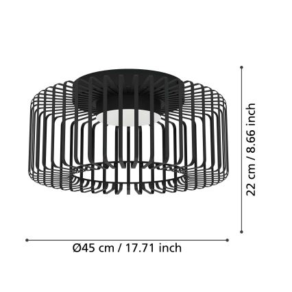 Eglo - LED RGBW Dimbare plafondlamp LED/22W/230V 2700-6500K