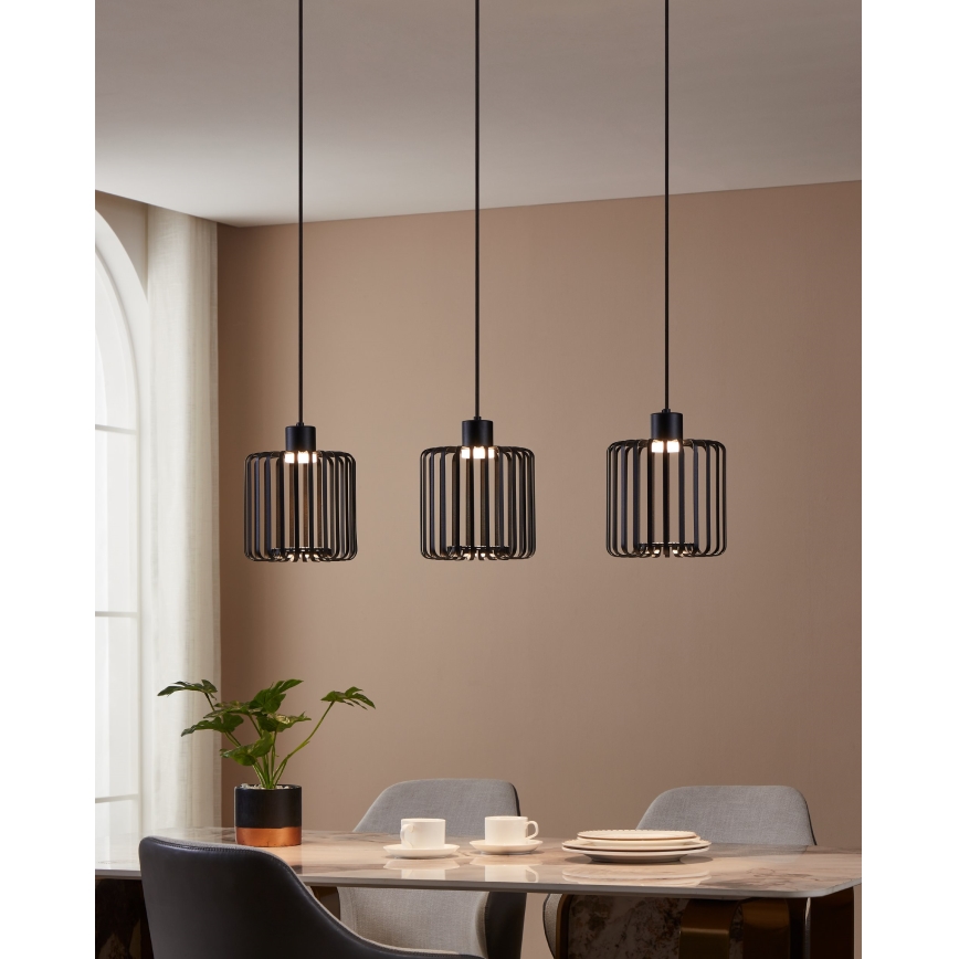 Eglo - LED RGBW Dimbare hanglamp aan een koord 3xLED/3,7W/230V 2700-6500K