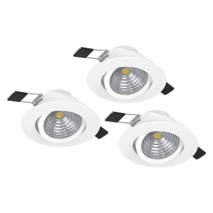 Eglo - SET 3xLED Dimbare lamp 3xLED/6W/230V wit