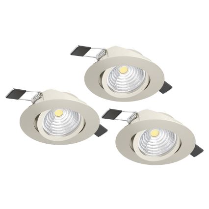 Eglo - SET 3xLED Dimbare lamp 3xLED/6W/230V chroom