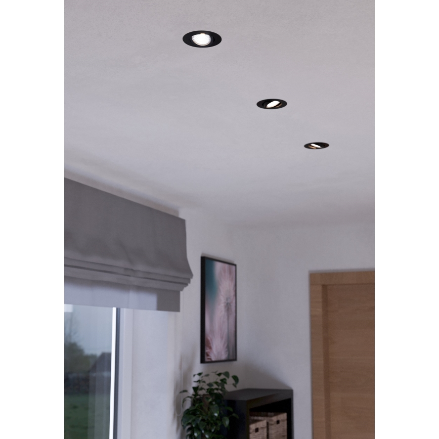 Eglo - SET van 3 dimbare LED inbouwspots SALICETO LED/6W/230V