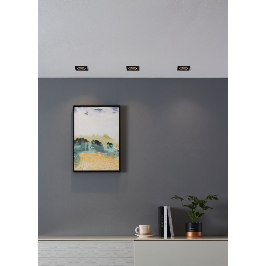 Eglo - LED RGBW Dimbare hangende plafondverlichting LED/4,7W/230V zwart