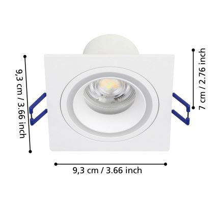 Eglo - LED RGBW Dimbare hangende plafondverlichting LED/4,7W/230V wit