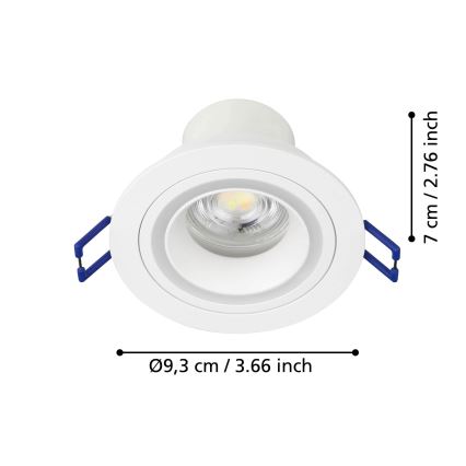 Eglo - LED RGBW Dimbare hangende plafondverlichting LED/4,7W/230V wit