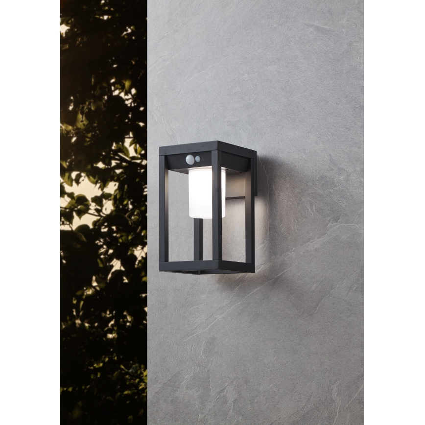 Eglo - LED Solar wandlamp met sensor LED/3,7W/3,7V 2000 mAh IP44