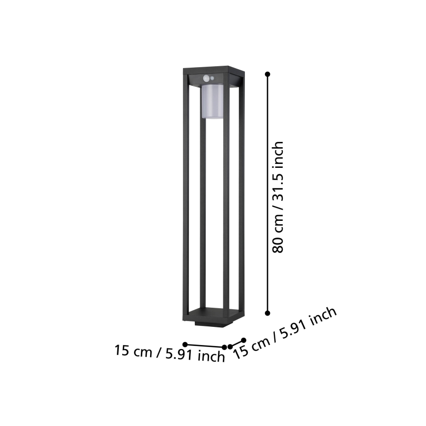 Eglo - LED Solar lamp met sensor LED/3,7W/3,7V 2000 mAh IP44