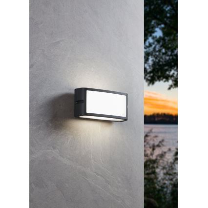 Eglo - LED Wandlamp voor buiten LED/10,5W/230V antraciet IP54